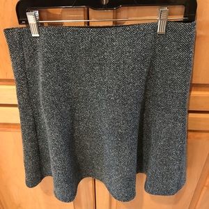 Ann Taylor Loft Black tweed skirt size M NWT